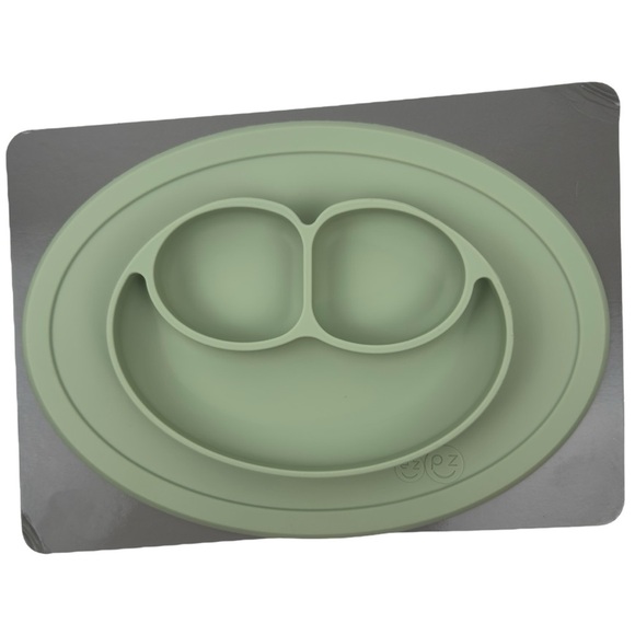 EZPZ The Mini Mat Baby Placemat Food Bowl/Plate Silicone Suction BPA free Sage - Picture 5 of 15